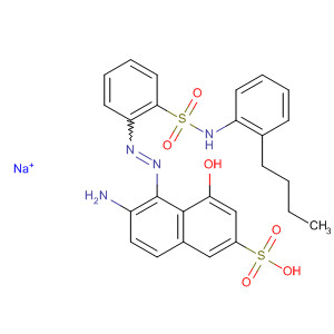 2-Naphthalenesulfonic acid,6-amino-5-[[2-[(butylphenylamino)sulfonyl]phenyl]azo]-4-hydroxy-,monosodium salt molecular structure
