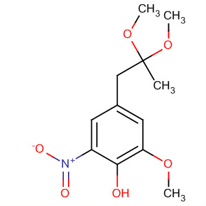 Phenol, 4-(2,2-dimethoxypropyl)-2-methoxy-6-nitro- molecular structure