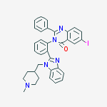 6-iodo-3-(2-{1-[(1-methylpiperidin-4-yl)methyl]-1H-benzimidazol-2-yl}phenyl)-2-phenylquinazolin-4(3H)-one molecular structure