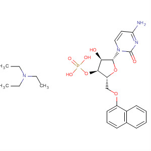 3'-Cytidylic acid, mono-1-naphthalenyl ester, compd. withN,N-diethylethanamine (1:1) molecular structure