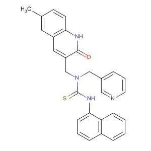 Thiourea,N-[(1,2-dihydro-6-methyl-2-oxo-3-quinolinyl)methyl]-N'-1-naphthalenyl-N-(3-pyridinylmethyl)-