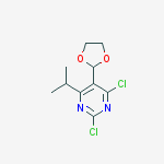 2,4-dichloro-5-(1,3-dioxolan-2-yl)-6-isopropylpyrimidine molecular structure