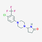5-{4-[4-chloro-3-(trifluoromethyl)phenyl]piperazin-1-yl}pyrrolidin-2-one molecular structure