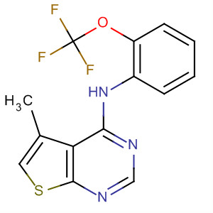 Thieno[2,3-d]pyrimidin-4-amine,5-methyl-N-[2-(trifluoromethoxy)phenyl]- molecular structure