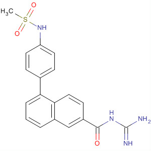 2-Naphthalenecarboxamide,N-(aminoiminomethyl)-5-[4-[(methylsulfonyl)amino]phenyl]- molecular structure