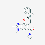 METHANONE, 1-AZETIDINYL[(8S)-3,6,7,8-TETRAHYDRO-2,3-DIMETHYL-8-(2-METHYLPHENYL)PYRANO[2,3-E]BENZIMIDAZOL-5-YL]- molecular structure