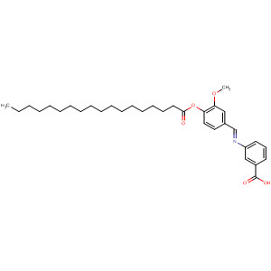 Benzoic acid,3-[(E)-([3-methoxy-4-[(1-oxooctadecyl)oxy]phenyl]methylene)amino]- molecular structure