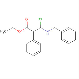 Benzenepropanoic acid, 3-chloro-b-[(phenylmethyl)amino]-, ethyl ester molecular structure