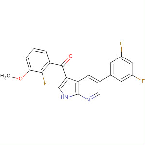 Methanone,[5-(3,5-difluorophenyl)-1H-pyrrolo[2,3-b]pyridin-3-yl](2-fluoro-3-methoxyphenyl)- molecular structure