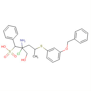 Benzenepentanesulfonic acid,b-amino-2-chloro-b-(hydroxymethyl)-4-[[3-(phenylmethoxy)phenyl]thio]- molecular structure