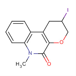 1H-Pyrano[2,3-c]quinolin-5(6H)-one, 2,3-dihydro-2-iodo-6-methyl- molecular structure