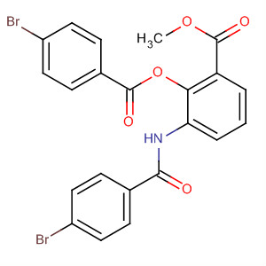 Benzoic acid, 3-[(4-bromobenzoyl)amino]-2-[(4-bromobenzoyl)oxy]-,methyl ester molecular structure