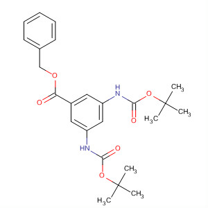 Benzoic acid, 3,5-bis[[(1,1-dimethylethoxy)carbonyl]amino]-,phenylmethyl ester molecular structure