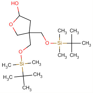2-Furanol,4,4-bis[[[(1,1-dimethylethyl)dimethylsilyl]oxy]methyl]tetrahydro- molecular structure