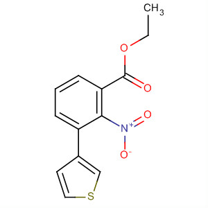 Benzoic acid, 2-nitro-3-(3-thienyl)-, ethyl ester molecular structure