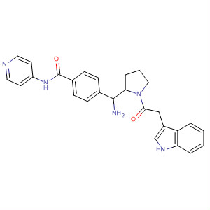 Benzamide,4-[amino[1-[2-(1H-indol-3-yl)acetyl]-2-pyrrolidinyl]methyl]-N-4-pyridinyl- molecular structure