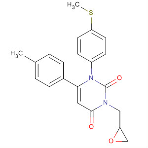 2,4(1H,3H)-Pyrimidinedione,6-(4-methylphenyl)-1-[4-(methylthio)phenyl]-3-(2-oxiranylmethyl)- molecular structure