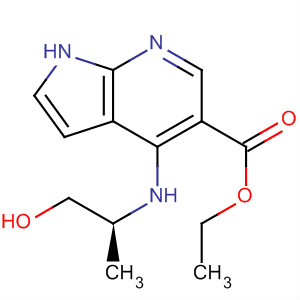 1H-Pyrrolo[2,3-b]pyridine-5-carboxylic acid,
4-[[(1S)-2-hydroxy-1-methylethyl]amino]-, ethyl ester molecular structure