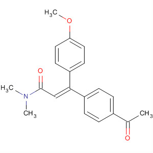 2-Propenamide, 3-(4-acetylphenyl)-3-(4-methoxyphenyl)-N,N-dimethyl-,(2Z)- molecular structure