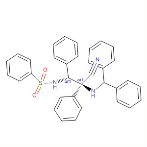 Benzenesulfonamide,N-[(1R,2S)-2-cyano-2-[(diphenylmethyl)amino]-1,2-diphenylethyl]-, rel-