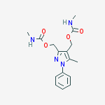 (5-methyl-1-phenyl-1H-pyrazole-3,4-diyl)dimethanediyl bis(methylcarbamate) molecular structure