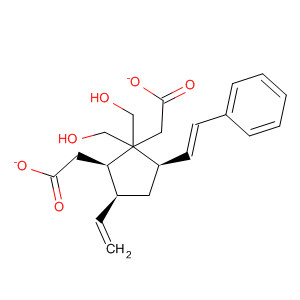 1,2-Cyclopentanedimethanol, 3-ethenyl-5-[(1E)-2-phenylethenyl]-,1,2-diacetate, (1S,2R,3S,5R)- molecular structure