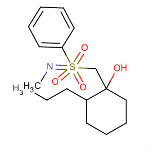 Cyclohexanol, 1-[(N-methyl-S-phenylsulfonimidoyl)methyl]-2-propyl- molecular structure