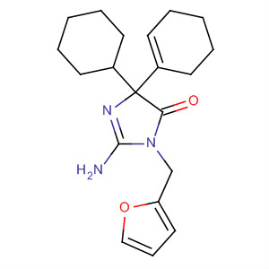 4H-Imidazol-4-one,2-amino-5-cyclohexyl-3-(2-furanylmethyl)-3,5-dihydro-5-phenyl-