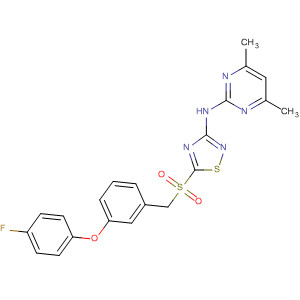 2-Pyrimidinamine,N-[5-[[[3-(4-fluorophenoxy)phenyl]methyl]sulfonyl]-1,2,4-thiadiazol-3-yl]-4,6-dimethyl-