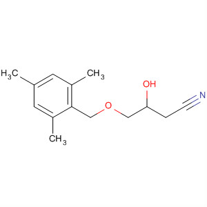Butanenitrile, 3-hydroxy-4-[(2,4,6-trimethylphenyl)methoxy]- molecular structure