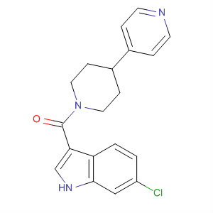 Methanone, (6-chloro-1H-indol-3-yl)[4-(4-pyridinyl)-1-piperidinyl]- molecular structure