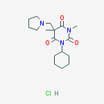1-cyclohexyl-3,5-dimethyl-5-(pyrrolidin-1-ylmethyl)-1,3-diazinane-2,4,6-trione;hydrochloride