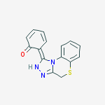 (6z)-6-(2,4-dihydro-[1,2,4]triazolo[3,4-c][1,4]benzothiazin-1-ylidene)cyclohexa-2,4-dien-1-one molecular structure