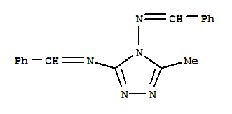 4H-1,2,4-Triazole-3,4-diamine,5-methyl-N3,N4-bis(phenylmethylene)- molecular structure