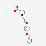 Ethyl 1-[3-(4-phenylmethoxyphenoxy)propyl]piperidine-3-carboxylate molecular structure