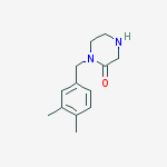 1-(3,4-DIMETHYLBENZYL)PIPERAZIN-2-ONE molecular structure