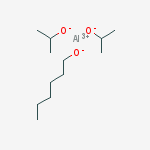 (hexyloxy)bis(propan-2-olato)aluminium molecular structure