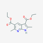 1H-Pyrrolo[2,3-b]pyridine-3,5-dicarboxylic acid, 2,6-dimethyl-, 3,5-diethyl ester molecular structure
