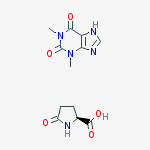 1,3-dimethyl-7h-purine-2,6-dione;(2s)-5-oxopyrrolidine-2-carboxylic Acid molecular structure
