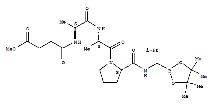 Meosuc-ala-ala-pro-boroval-pinacol molecular structure