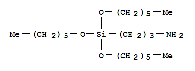 3-[tris(hexyloxy)silyl]propylamine molecular structure