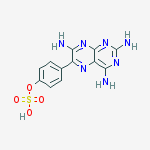 4-(2,4,7-triaminopteridin-6-yl)phenyl hydrogen sulfate molecular structure