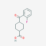 TRANS-4-(2-FLUOROBENZOYL)CYCLOHEXANE-1-CARBOXYLIC ACID molecular structure