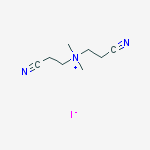 2-cyano-N-(2-cyanoethyl)-N,N-dimethylethanaminium iodide molecular structure