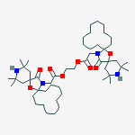 ETHANE-1,2-DIYL 2,2,4,4-TETRAMETHYL-7-OXA-21-OXO-3,20-DIAZADISPIRO(5.1.11.2)HENICOSANE-20-ACETATE molecular structure