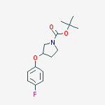 3-(4-fluorophenoxy)-1-Pyrrolidinecarboxylic acid 1,1-dimethylethyl ester molecular structure