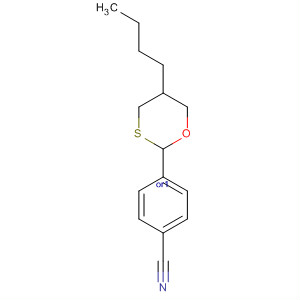 Benzonitrile, 4-(5-butyl-1,3-oxathian-2-yl)-, trans- molecular structure