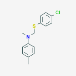 N-{[(4-chlorophenyl)sulfanyl]methyl}-N,4-dimethylaniline molecular structure