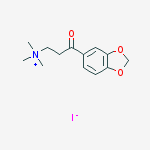 [3-(1,3-benzodioxol-5-yl)-3-oxopropyl]-trimethylazanium;iodide molecular structure