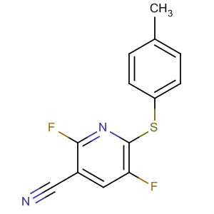 3-Pyridinecarbonitrile, 2,5-difluoro-6-[(4-methylphenyl)thio]- molecular structure
